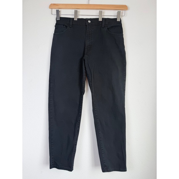 Levi's Denim - Levi's Womens Cotton Stretch Jeans 550 Relaxed Fit 14 M Black Tapered Leg Denim